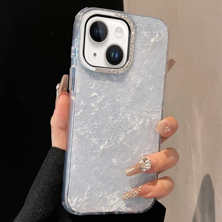 For iPhone 14 / 13 Gilded Colorful Shell Patterned TPU+IMD Phone Case