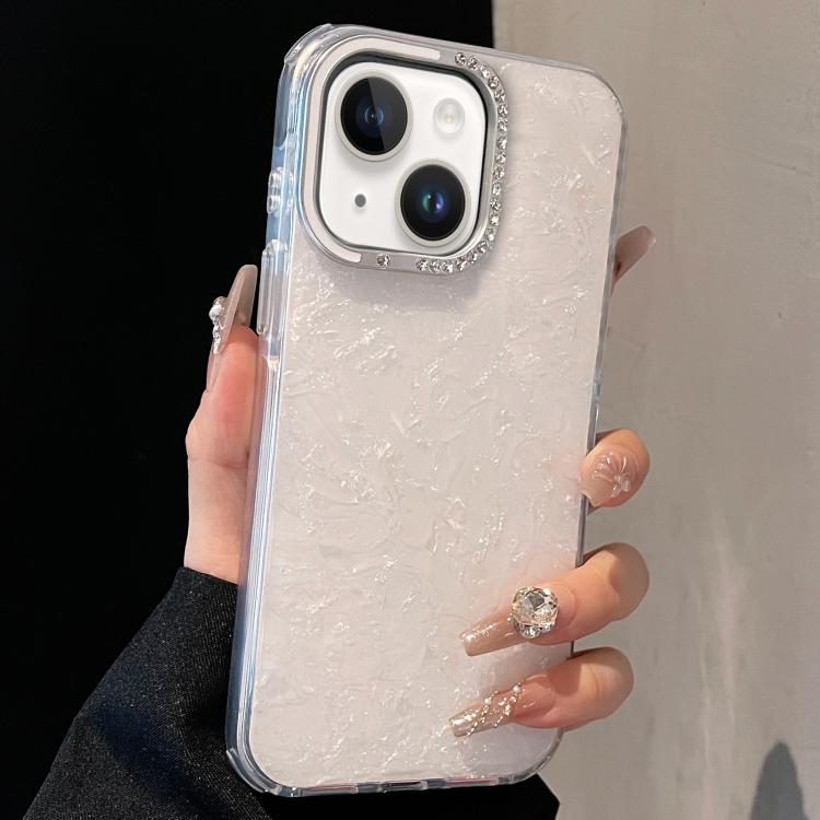 For iPhone 15 Gilded Colorful Shell Patterned TPU+IMD Phone Case