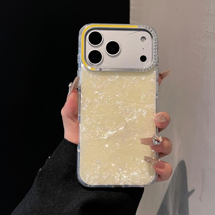 For iPhone 16 Gilded Colorful Shell Patterned TPU+IMD Phone Case