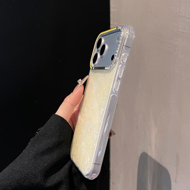 For iPhone 16 Gilded Colorful Shell Patterned TPU+IMD Phone Case