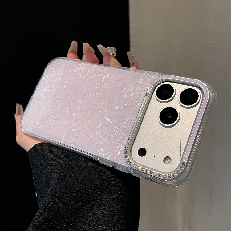 For iPhone 16 Gilded Colorful Shell Patterned TPU+IMD Phone Case