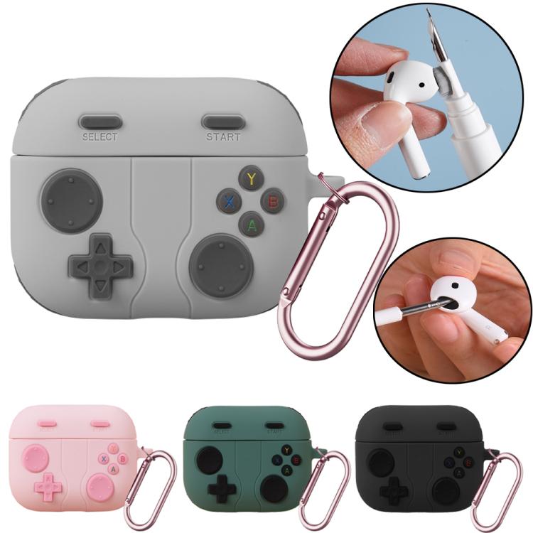 For AirPods Pro 3 Game Console Style Wireless Earphone Silicone Cover with Cleaning Pen
