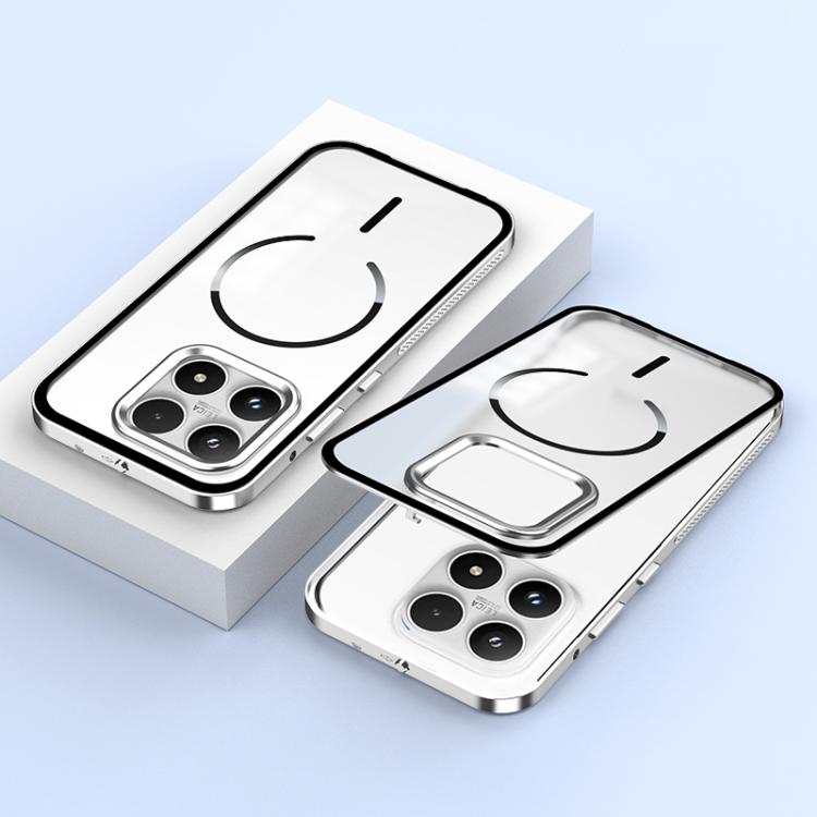 For Xiaomi 17 Single-sided Snap Buckle Metal Frame Frosted MagSafe Phone Case