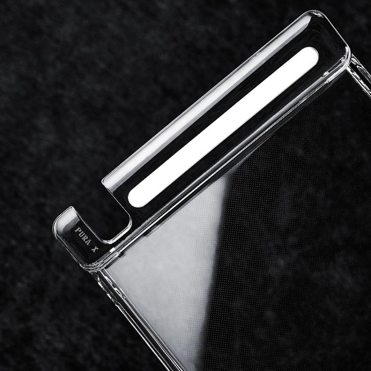 For Huawei Pura X Transparent PC Axis Shockproof Phone Case