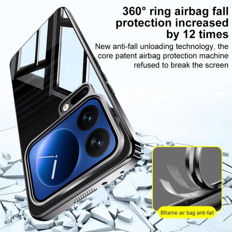 For Xiaomi 17 Electroplating Ice Crystal Airbag Full Coverage Shockproof Phone Case