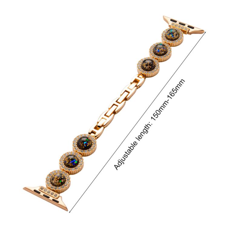 For Apple Watch 42 / 44 / 45 / 46 / 49mm xDfind Sparkling Diamond Jewelry Metal Watch Band