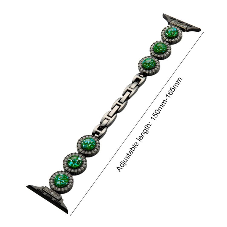 For Apple Watch 42 / 44 / 45 / 46 / 49mm xDfind Sparkling Diamond Jewelry Metal Watch Band
