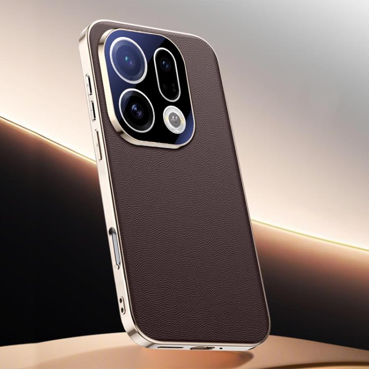 For OPPO Find X9 Skin Feel Leather Texture Cooling Phone Case