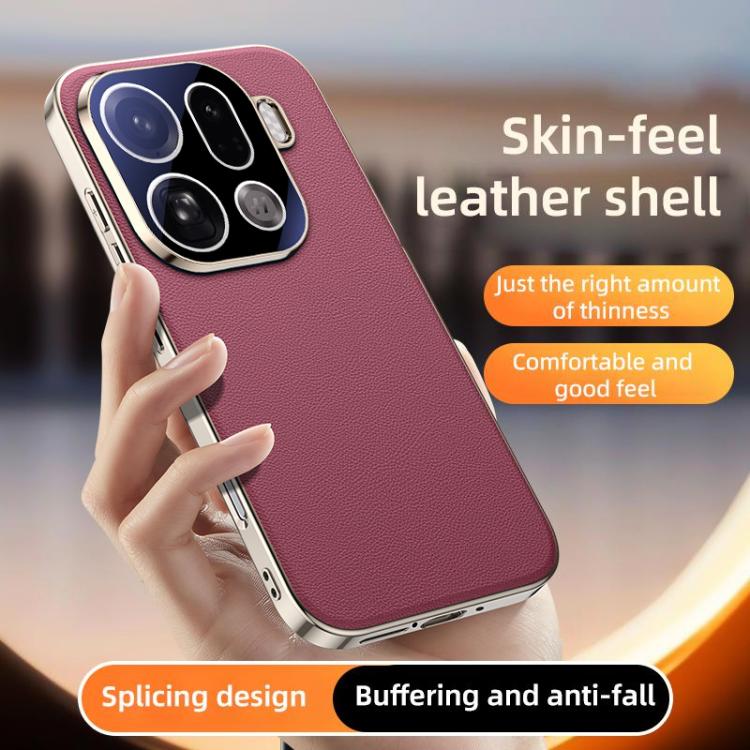 For OPPO Find X9 Pro Skin Feel Leather Texture Cooling Phone Case