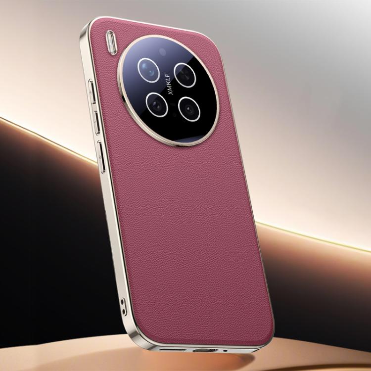 For vivo X300 Pro Skin Feel Leather Texture Cooling Phone Case