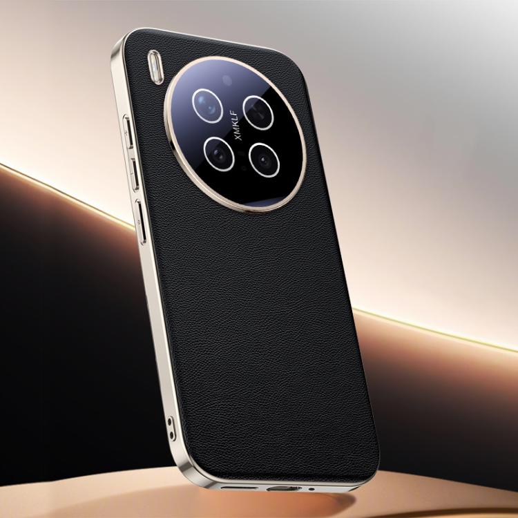 For vivo X300 Pro Skin Feel Leather Texture Cooling Phone Case