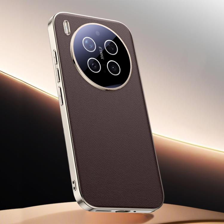 For vivo X300 Pro Skin Feel Leather Texture Cooling Phone Case