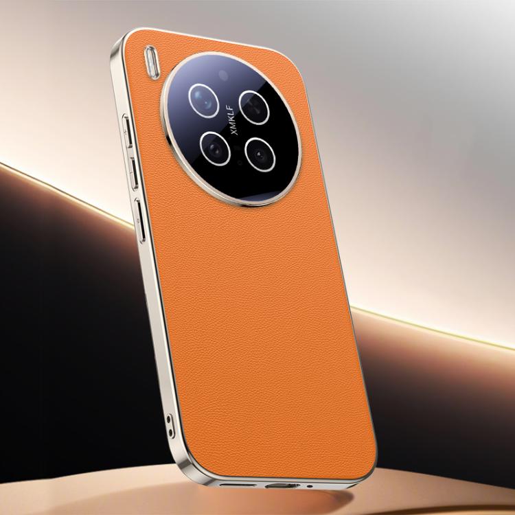 For vivo X300 Pro Skin Feel Leather Texture Cooling Phone Case