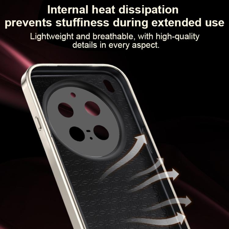 For vivo X300 Skin Feel Leather Texture Cooling Phone Case