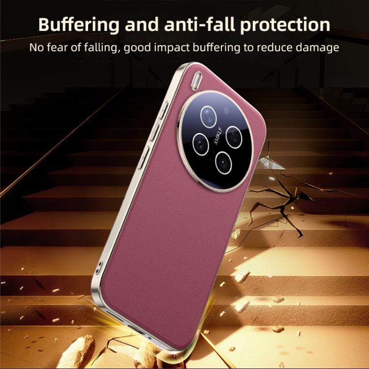 For vivo X300 Skin Feel Leather Texture Cooling Phone Case