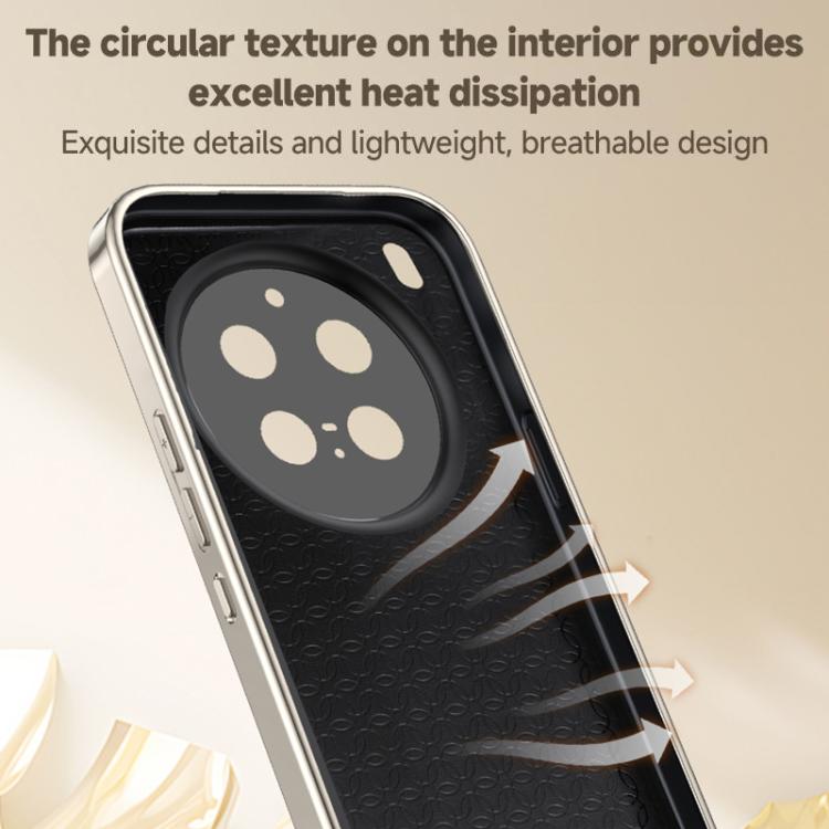 For vivo X300 Skin Feel Leather Texture Cooling MagSafe Phone Case with 360 Degrees Rotating Holder