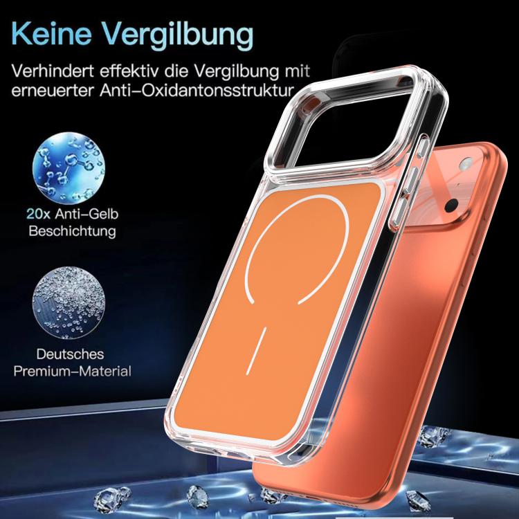 For iPhone 17 Pro Max Bright Shadow Two-color MagSafe Magnetic Phone Case
