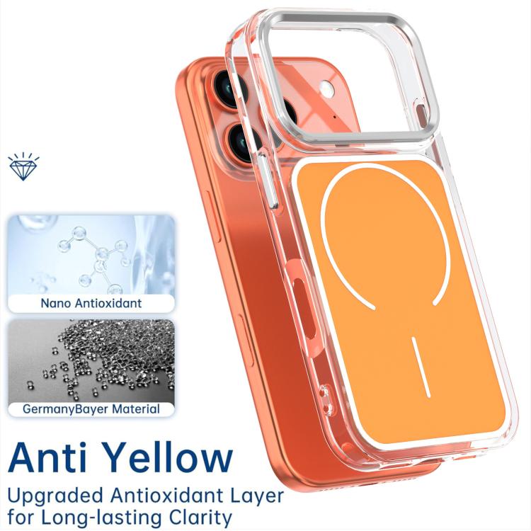 For iPhone 17 Pro Bright Shadow Two-color MagSafe Magnetic Phone Case