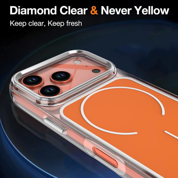 For iPhone 17 Pro Bright Shadow Two-color MagSafe Magnetic Phone Case