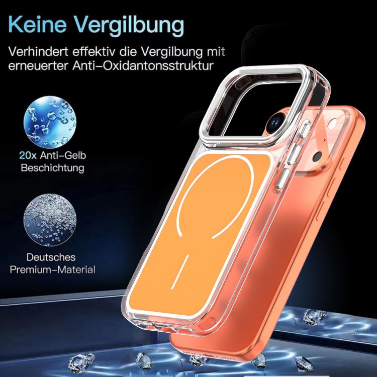 For iPhone 17 Pro Bright Shadow Two-color MagSafe Magnetic Phone Case