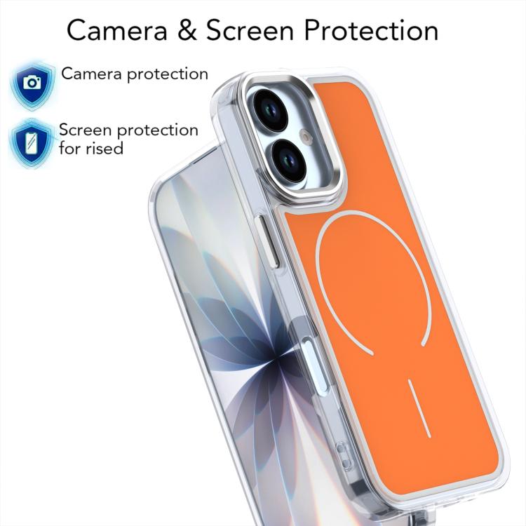 For iPhone 17 Bright Shadow Two-color MagSafe Magnetic Phone Case