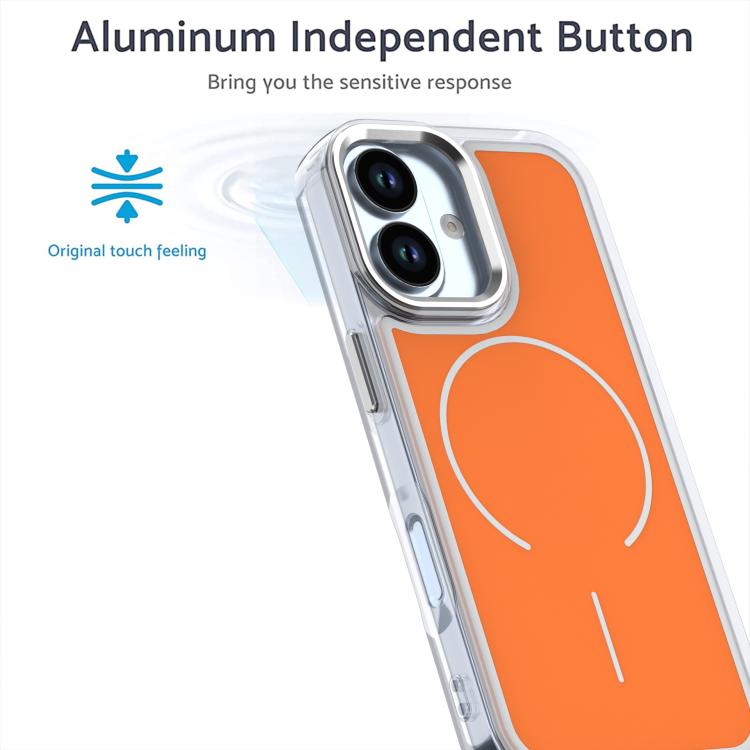 For iPhone 17 Bright Shadow Two-color MagSafe Magnetic Phone Case