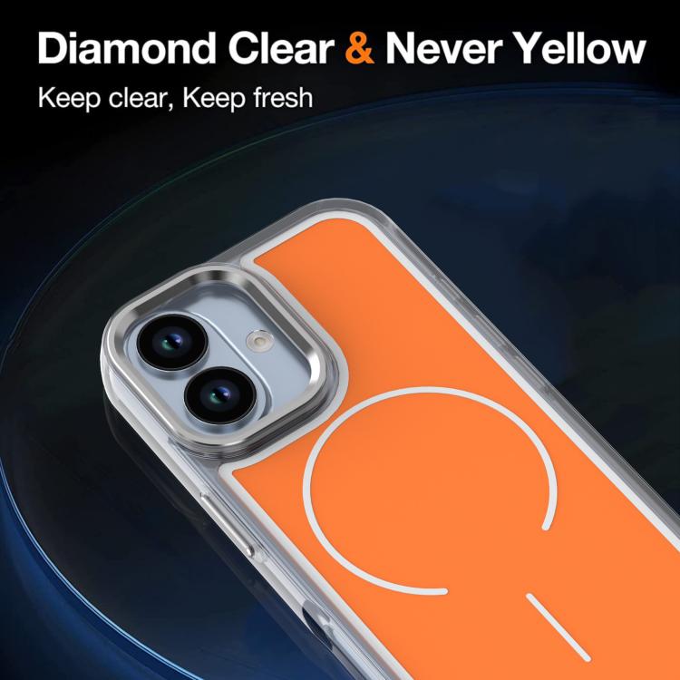 For iPhone 17 Bright Shadow Two-color MagSafe Magnetic Phone Case