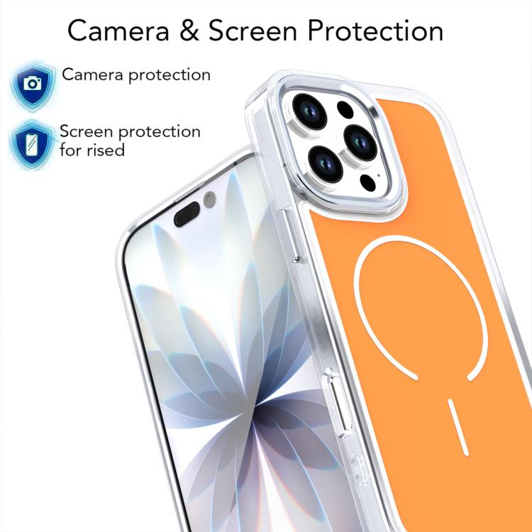 For iPhone 16 Pro Max Bright Shadow Two-color MagSafe Magnetic Phone Case