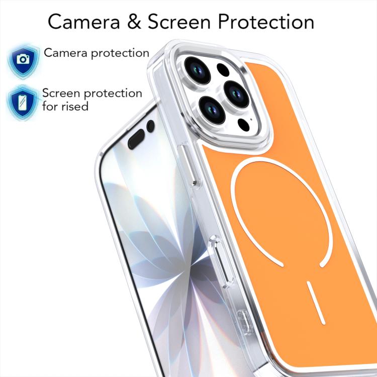For iPhone 16 Pro Bright Shadow Two-color MagSafe Magnetic Phone Case