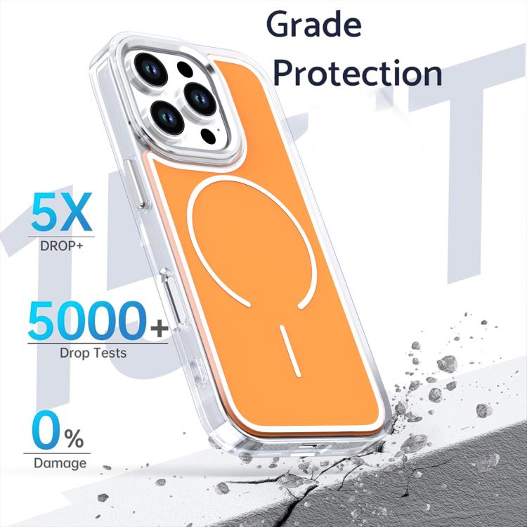 For iPhone 16 Pro Bright Shadow Two-color MagSafe Magnetic Phone Case