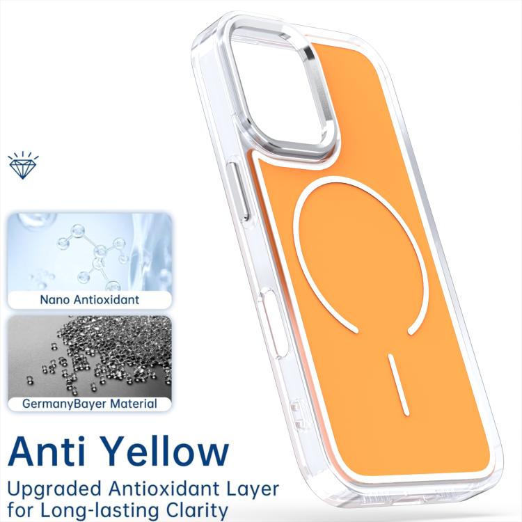 For iPhone 16 Bright Shadow Two-color MagSafe Magnetic Phone Case