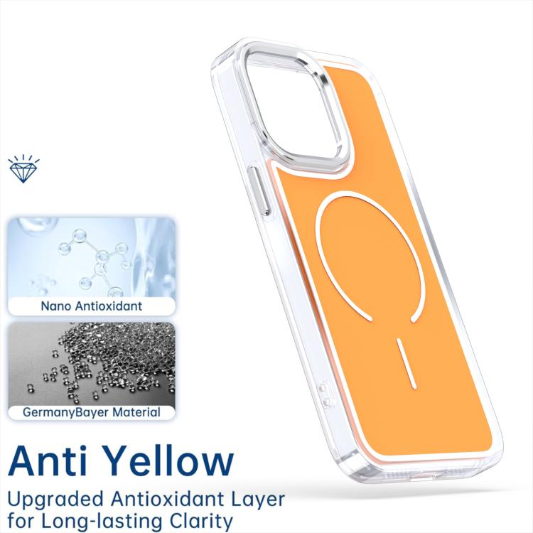 For iPhone 14 Pro Max Bright Shadow Two-color MagSafe Magnetic Phone Case