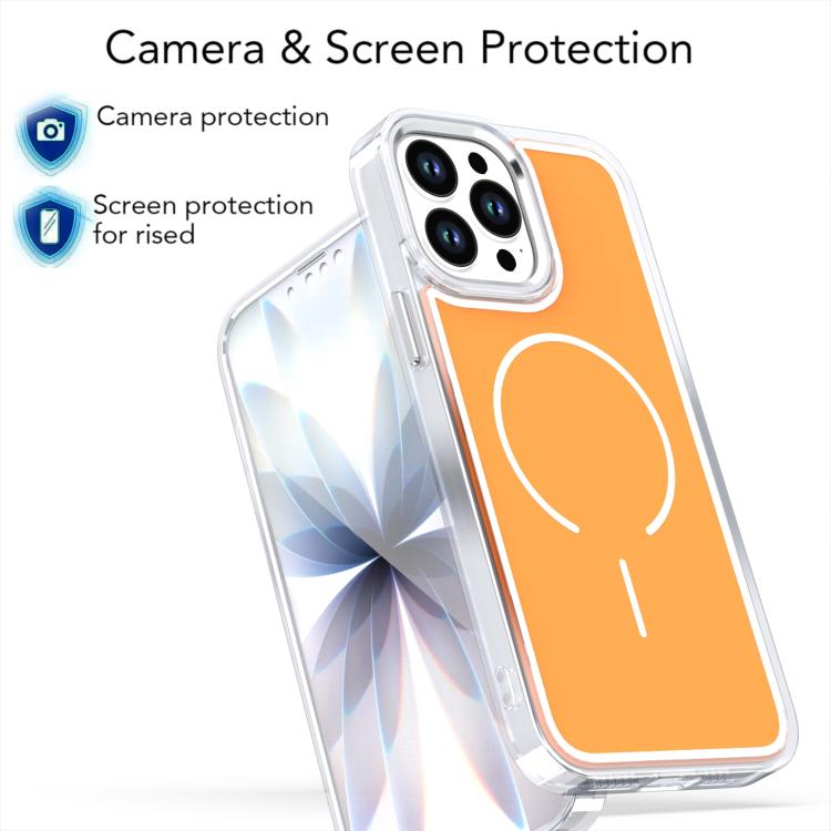 For iPhone 13 Pro Max Bright Shadow Two-color MagSafe Magnetic Phone Case