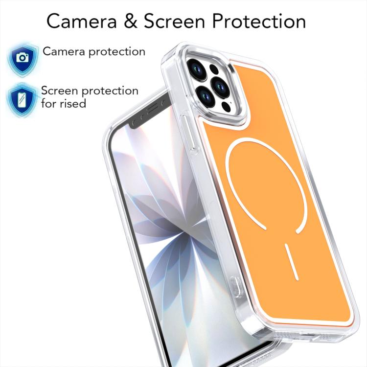 For iPhone 12 / 12 Pro Bright Shadow Two-color MagSafe Magnetic Phone Case