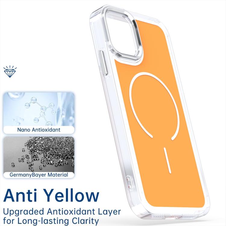 For iPhone 11 Bright Shadow Two-color MagSafe Magnetic Phone Case