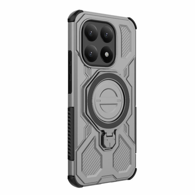 For Xiaomi 15T 5G Global J-20 Solid Color MagSafe Magnetic TPU+PC Phone Case