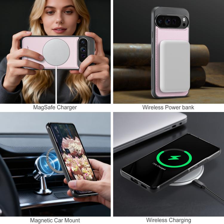 For Google Pixel 10 Pro XL JEEHOOD J10 Flip Card Bag MagSafe Split RFID Leather Phone Case