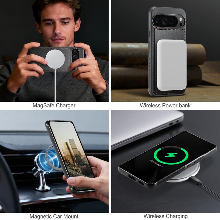 For Google Pixel 10 Pro XL JEEHOOD J10 Flip Card Bag MagSafe Split RFID Leather Phone Case