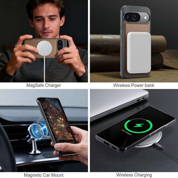 For Google Pixel 10 / 10 Pro JEEHOOD J10 Flip Card Bag MagSafe Split RFID Leather Phone Case