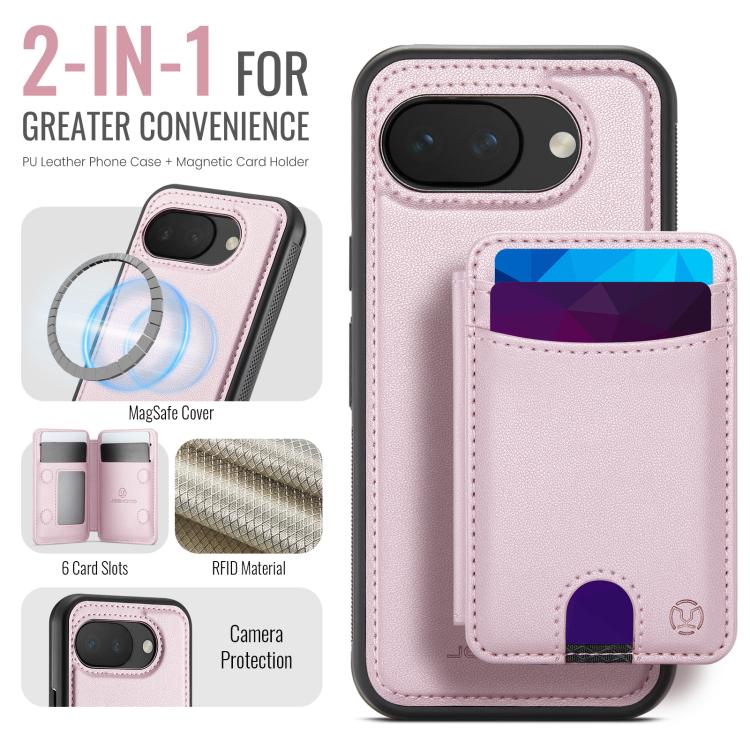 For Google Pixel 10a JEEHOOD J10 Flip Card Bag MagSafe Split RFID Leather Phone Case