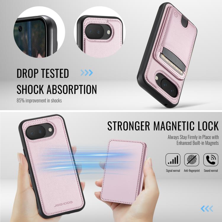 For Google Pixel 10a JEEHOOD J10 Flip Card Bag MagSafe Split RFID Leather Phone Case
