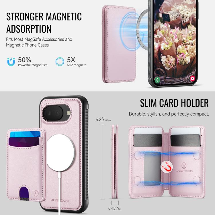 For Google Pixel 10a JEEHOOD J10 Flip Card Bag MagSafe Split RFID Leather Phone Case