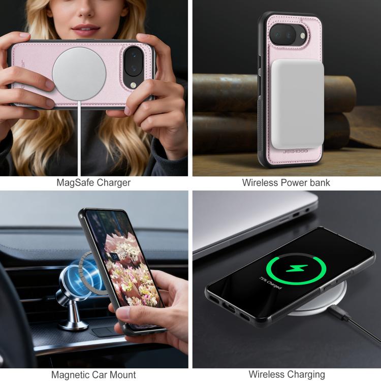 For Google Pixel 10a JEEHOOD J10 Flip Card Bag MagSafe Split RFID Leather Phone Case