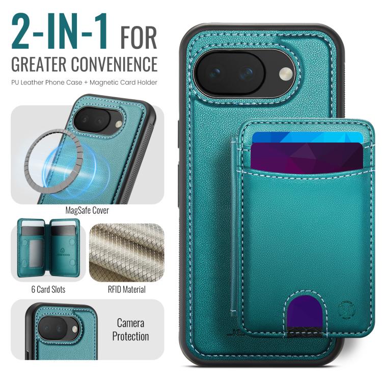 For Google Pixel 10a JEEHOOD J10 Flip Card Bag MagSafe Split RFID Leather Phone Case