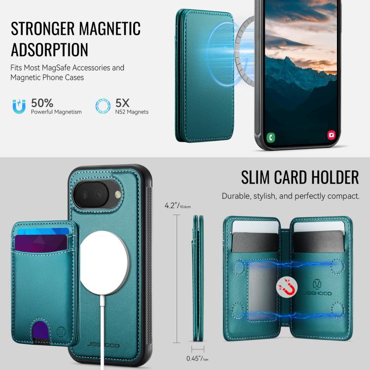 For Google Pixel 10a JEEHOOD J10 Flip Card Bag MagSafe Split RFID Leather Phone Case
