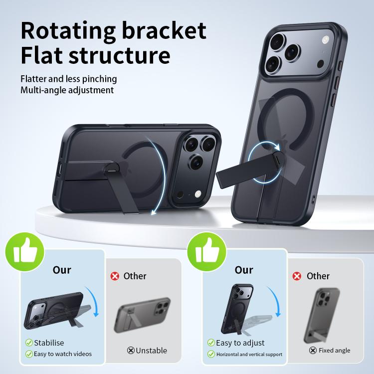 For iPhone 17 Pro Max Rotating Bar Holder Magnetic MagSafe Phone Case