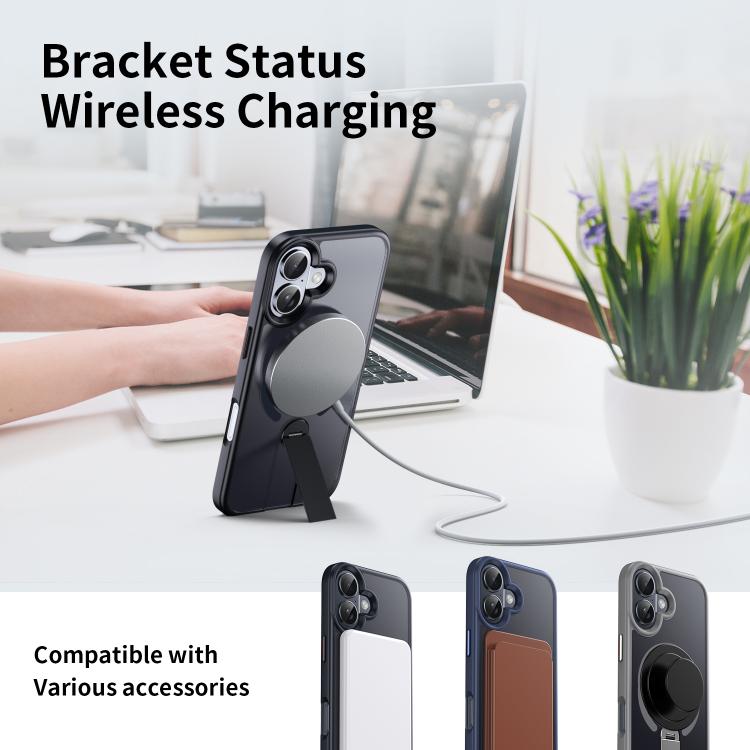 For iPhone 17 Rotating Bar Holder Magnetic MagSafe Phone Case
