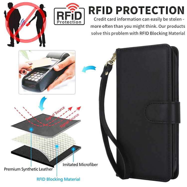 For Google Pixel 8 Pro Multi-Card Wallet RFID Leather Phone Case