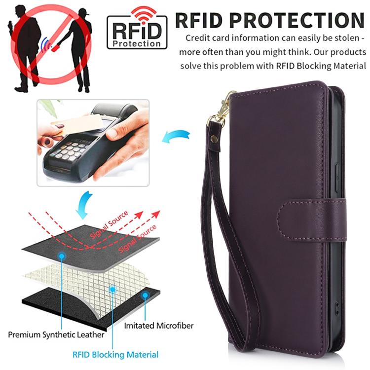 For Google Pixel 8 Pro Multi-Card Wallet RFID Leather Phone Case