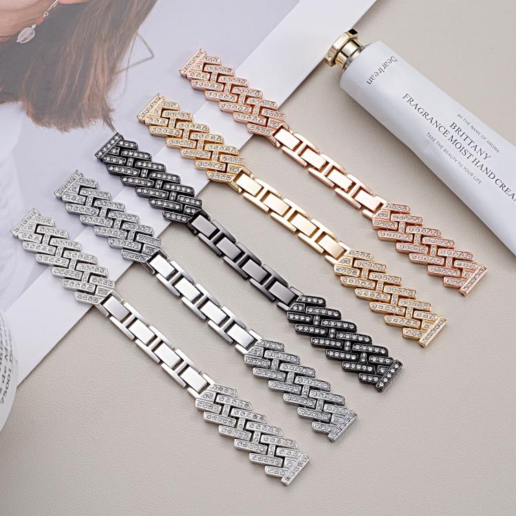 For Apple Watch 42 / 44 / 45 / 46 / 49mm xDfind Drilled Twill H-shaped Metal Watch Band